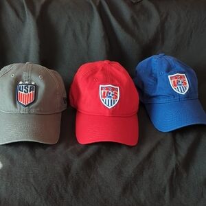 New Era USA Soccer Logo  Red, Blue, and Gray Hats One Size
